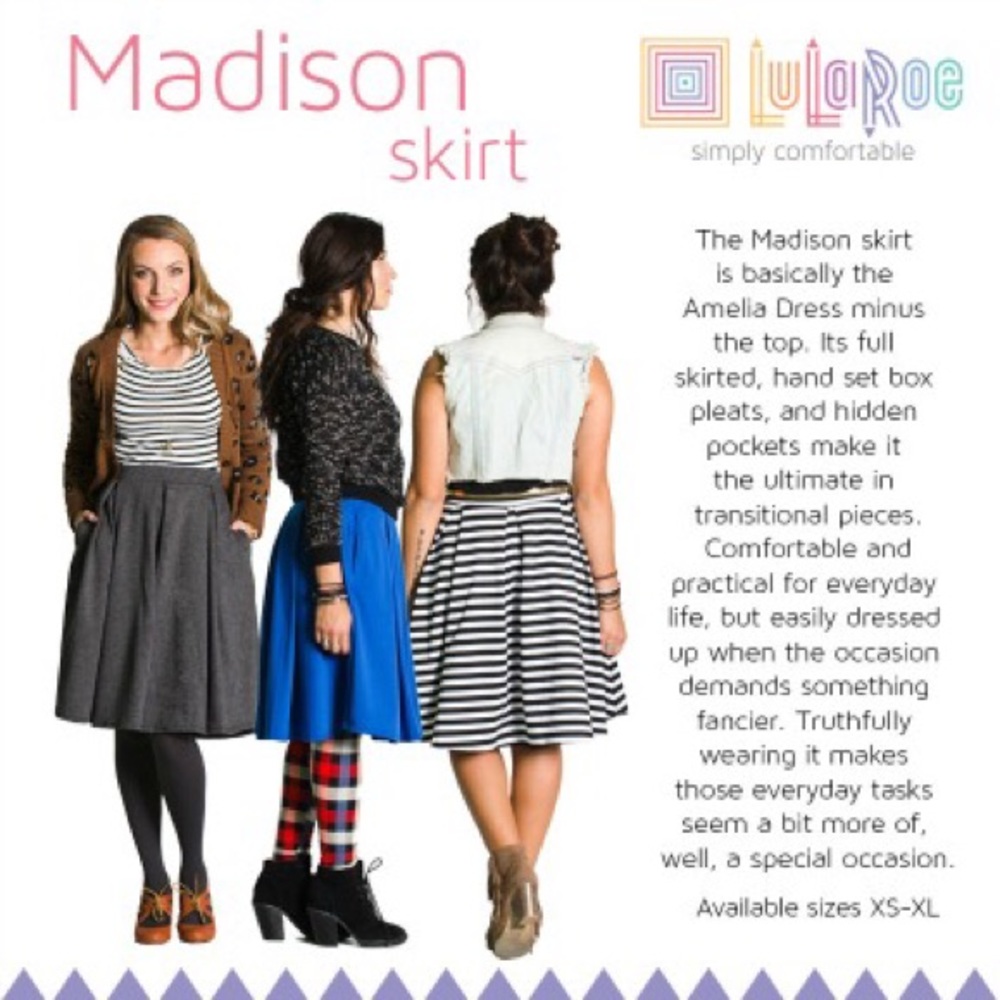 LuLaRoe Madison Skirt - Picture 4 of 9